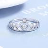High-End S925 Sterling Silver Princess Crown Rhinestone Heart Ring for Women – European and American Style Index Finger Jewelry