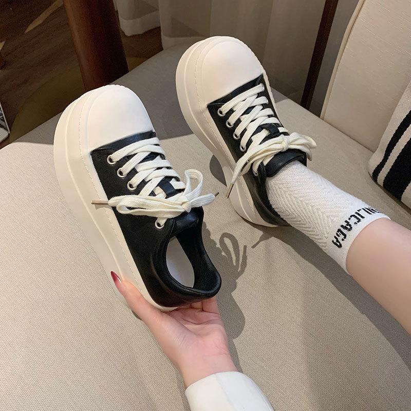 Ugly cute big head bread shoes women's platform heightening little white shoes in autumn 2025 new versatile casual sports shoes