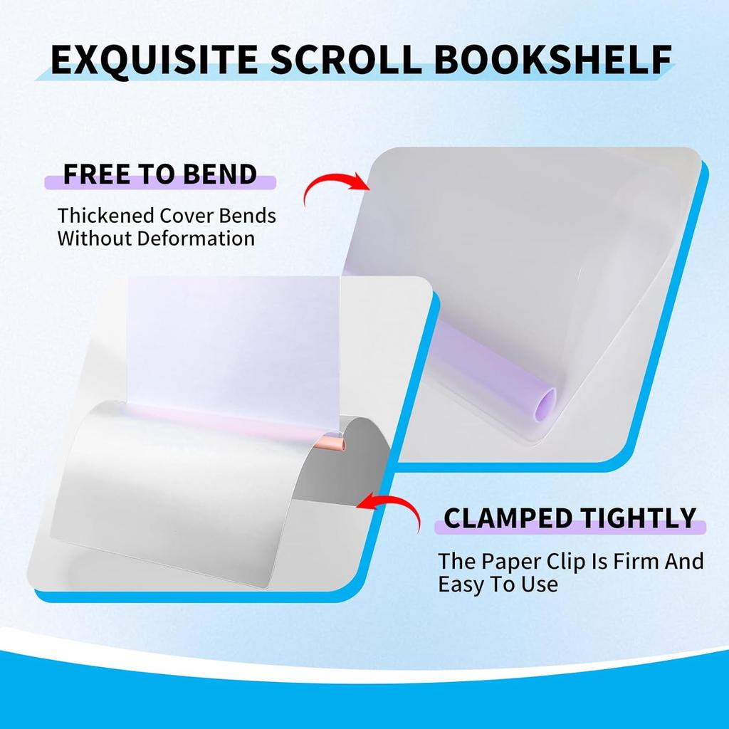 10 Pack, Clear Report Covers with Sliding Bar, 50-Sheet Capacity – Presentation Folders for Letter and A4 Sheets Size, Resume & Document Binders