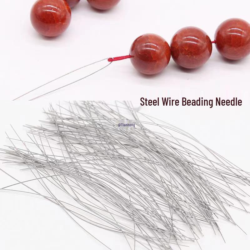 Enfile-perles bouddhistes et fil à crocheter: Outil en acier multi-usage pour perlage, petit trou, wenwan, bodhi et vajra.