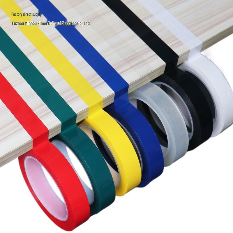 Multicolor 5-Pack High Temp Resistant, Residue-Free PET Floor Tape - Waterproof, Non-Marking Partitioning in Red, Yellow, Blue, Green, Black, White.