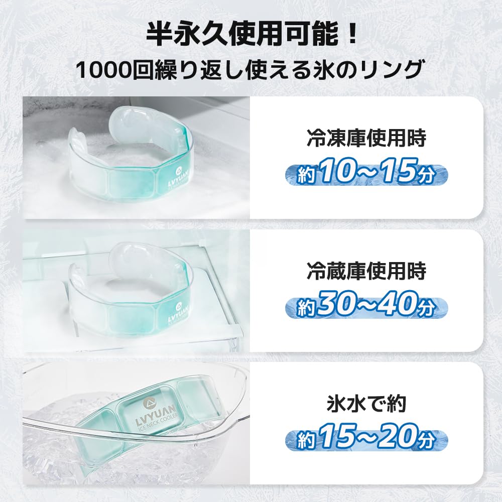 Nackenkühler gegen Hitzschlag Hält die Kühlung für 2 Stunden mit PCM-Kühltechnologie und ergonomisch Transparentgrüner Kühlhalsring für Nacken und