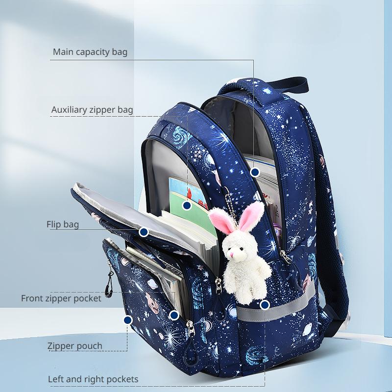 Nylon Waterproof Schoolbags for Girls Elementary School Students Grade 1 3 6 Cute Light Casual Backpack Spine Protaction Book Bag