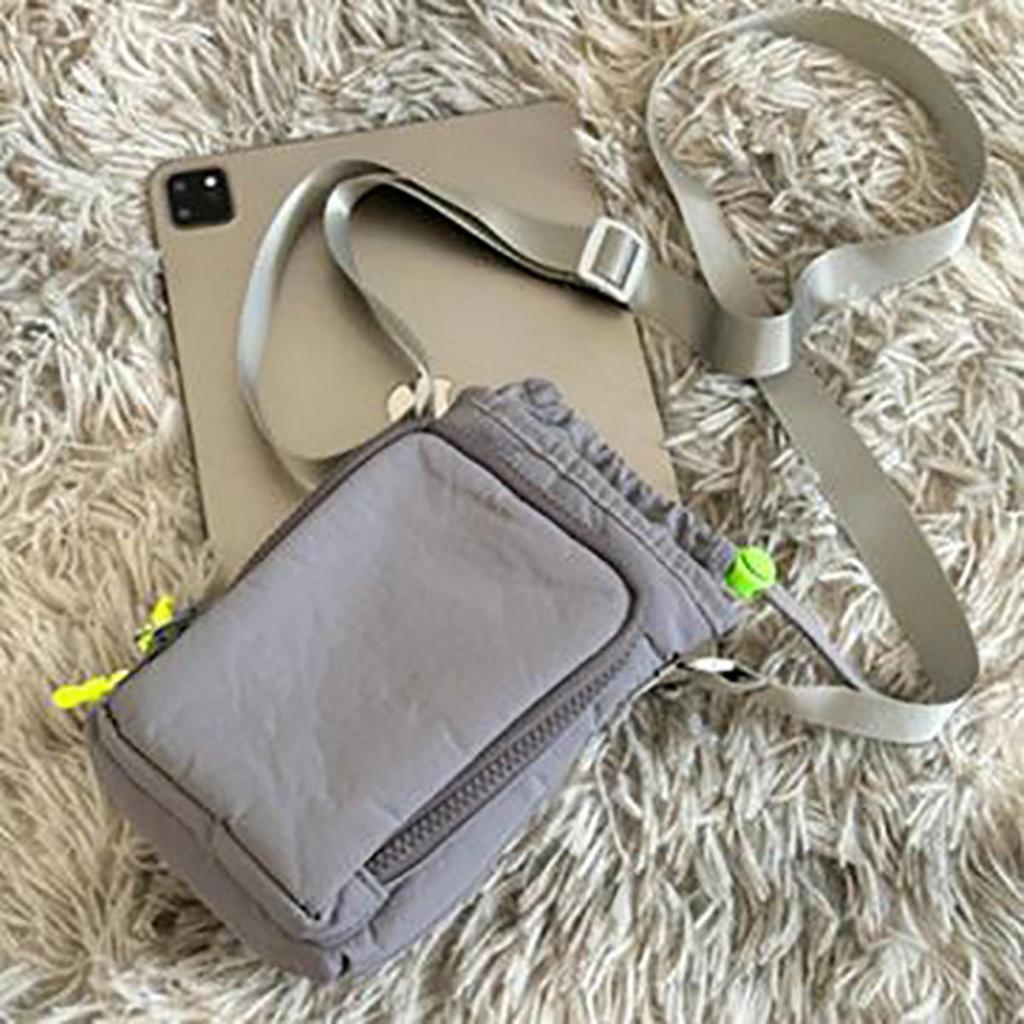 Casual  Drawstring Bag Purse Water Cup Cover Water Cup Bag Solid Color Water Bottle Holde Nylon Shoulder Bag Outdoor