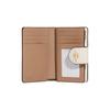 New COACH Smooth Leather With Coated Canvas Card Holder, Wallet Women's Chalk White CA789-IMCAH