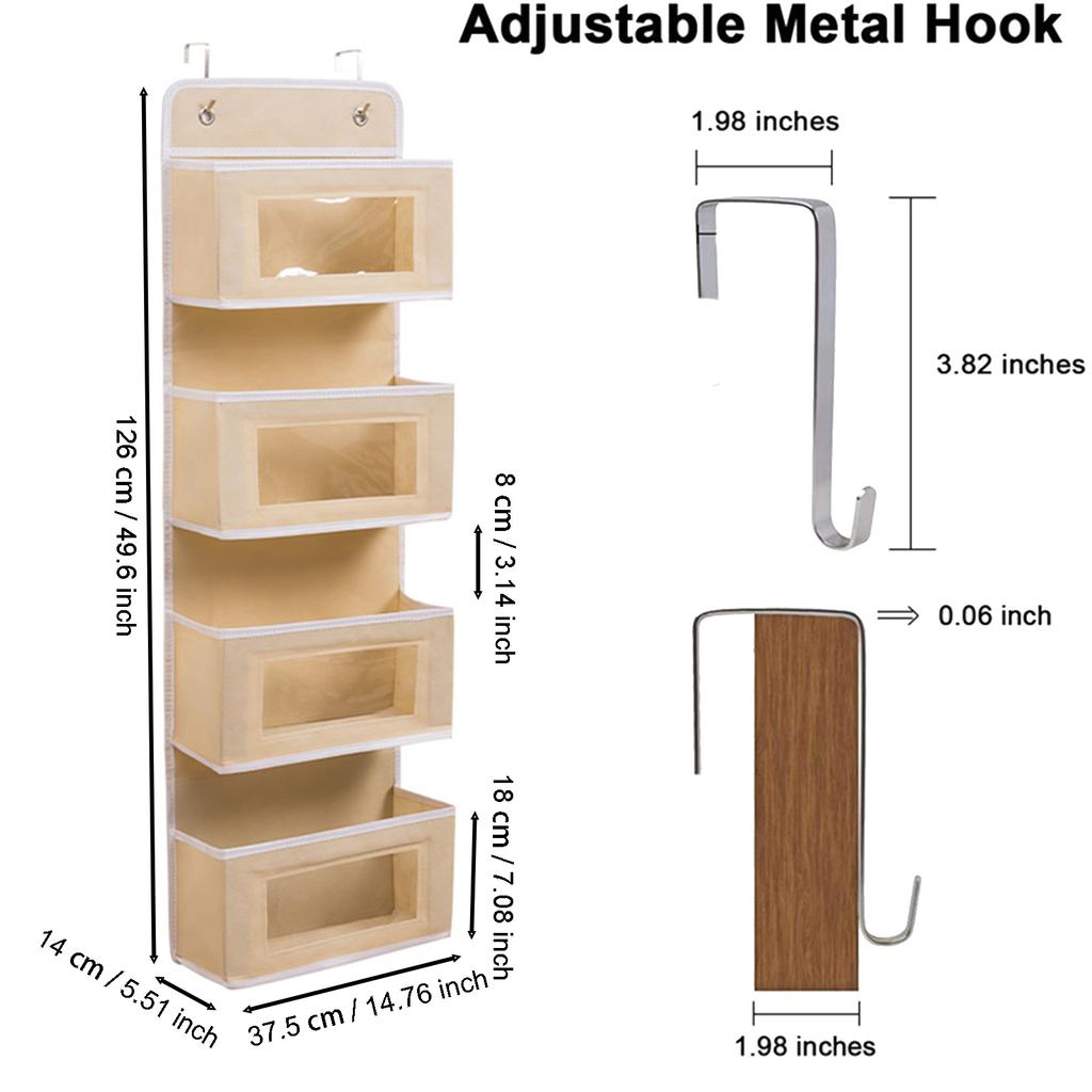 1pc, Door Mounted Storage Rack, Wall Mounted Fabric Storage Room Storage Space Suitable For Storage In Cabinets, Bathrooms