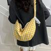 Korean Hobos Shoulder Bag Plaid Handbags Fashion Crossbody Bag  Female