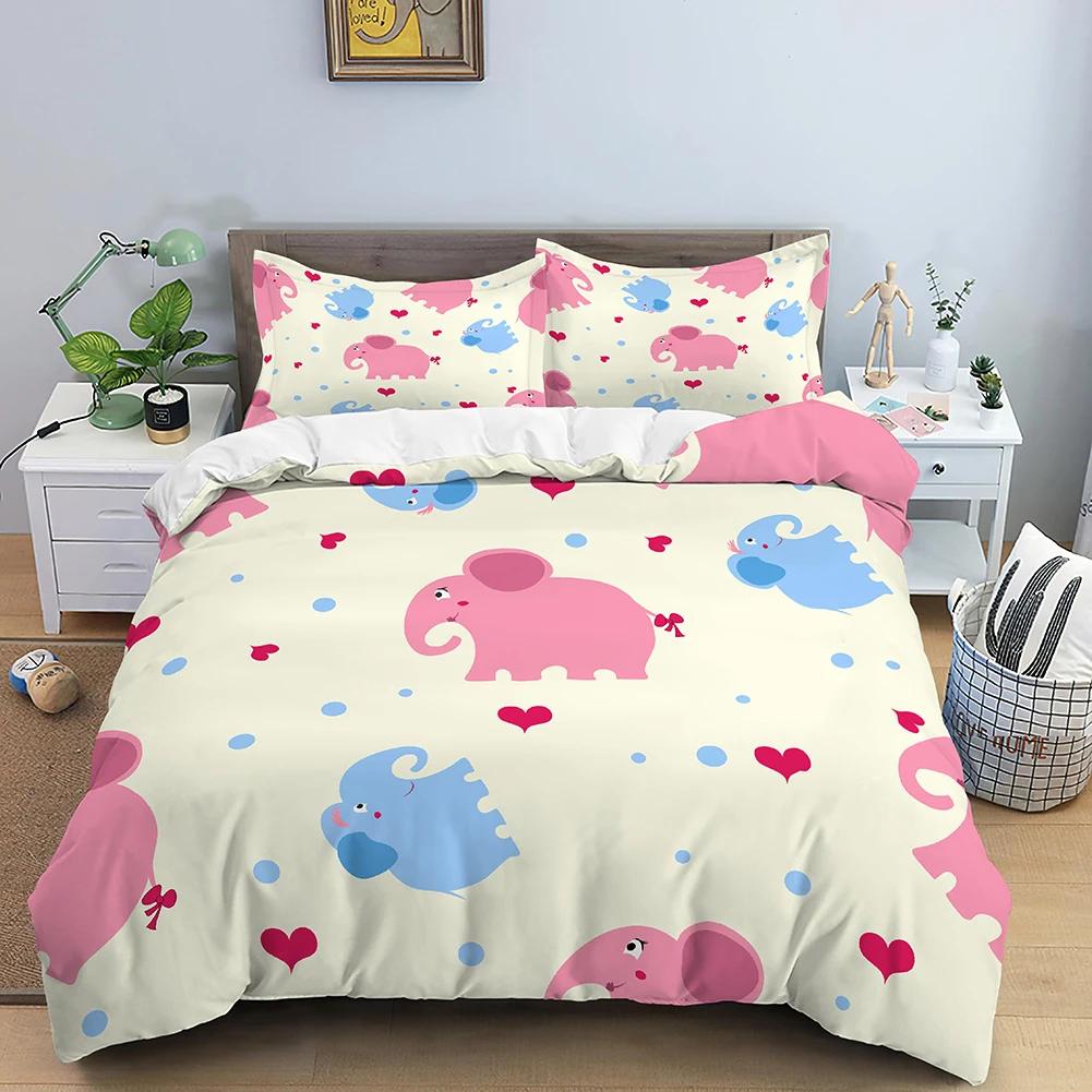 Comforter 3D Romantic Valentines Day Red Rose Bear Printed For Girl Queen S Luxury Bedding