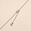 Vintage Black Square Rhinestone Pendant Necklace For Women Girls Fashion Simple Y Shape Long Necklace Jewelry Gift