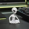 Stable Base Ornament 3D Printed Alien Model, Funny Yoga Zen Statue for Bay Window Decoration Room, Meditation Space, Living Office Decor, Gift Sci-Fi
