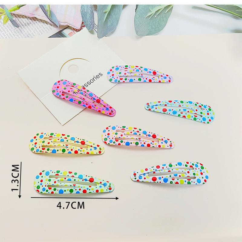 Colorful Polka Dot Girly Heart Hair Clip Side Bangs Clip BB Clip Versatile Cute Cartoon Bangs Clip Hair Accessory Clip