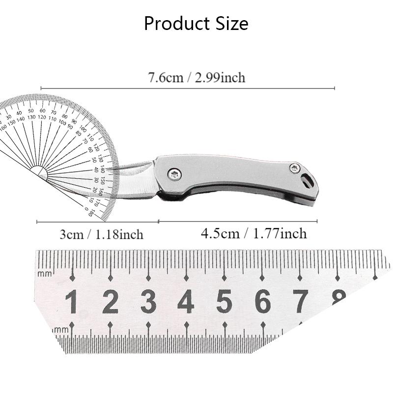 Mini Knife Stainless Steel High Hardness Sharp Pocket Knife Portable Folding Knife Key Chain Pendant Unpacking Knife Fruit Knife
