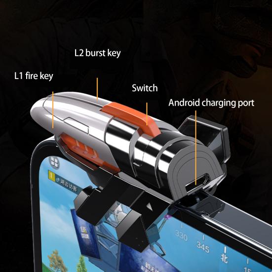Spouštěče telefonu Čtyřpolohové nastavení Šestiprsté propojení Jednoklikový výbuch Pomocné stisknutí Uchopení Kovová slitina Tlačítka Pevně upevněná Mobilní hra