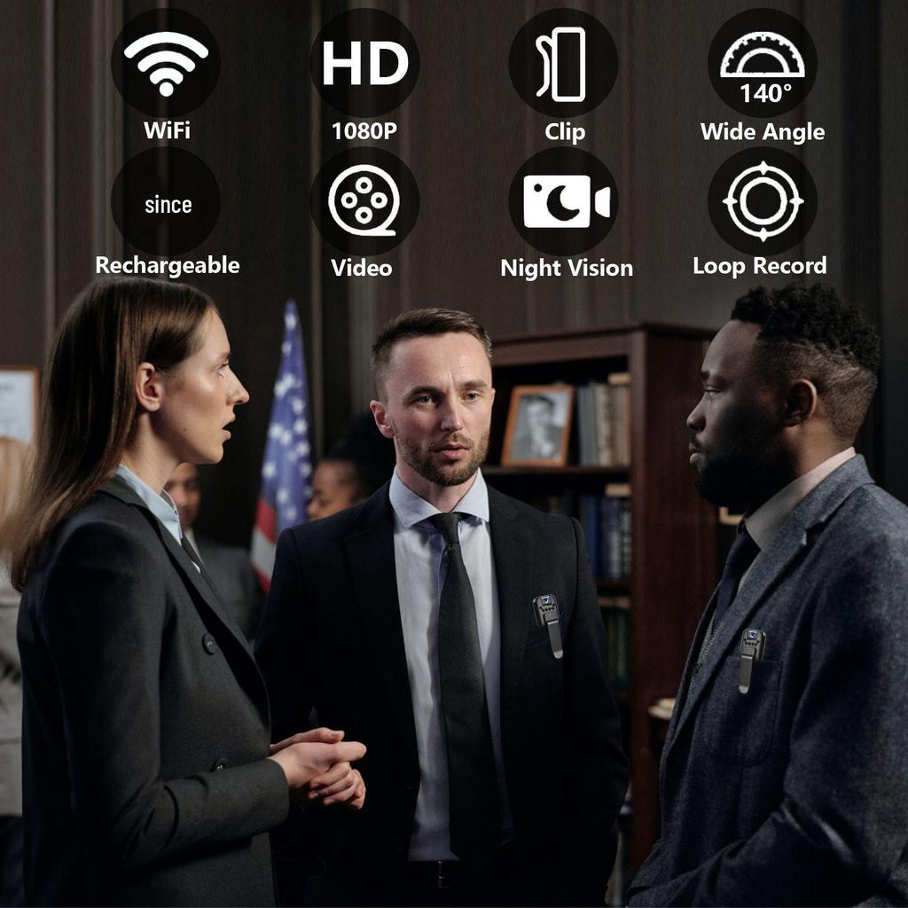 1080P HD Wearable Voice Recorder & Camera for Cycling and Law Enforcement