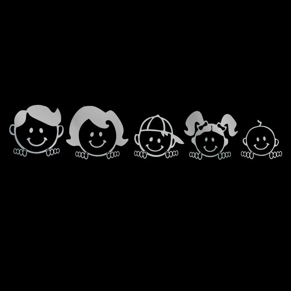 

15Cm Car Sticker Happy Family Exterior Parts Ornament Decals On Motorcycle Accessories Sunscreen And Water-Repellent Products Pvc 25cm