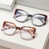 2026 New Arrival European American INS Color Block Polygon Eyeglass Frame Fashion Anti Blue Light Plain Glasses