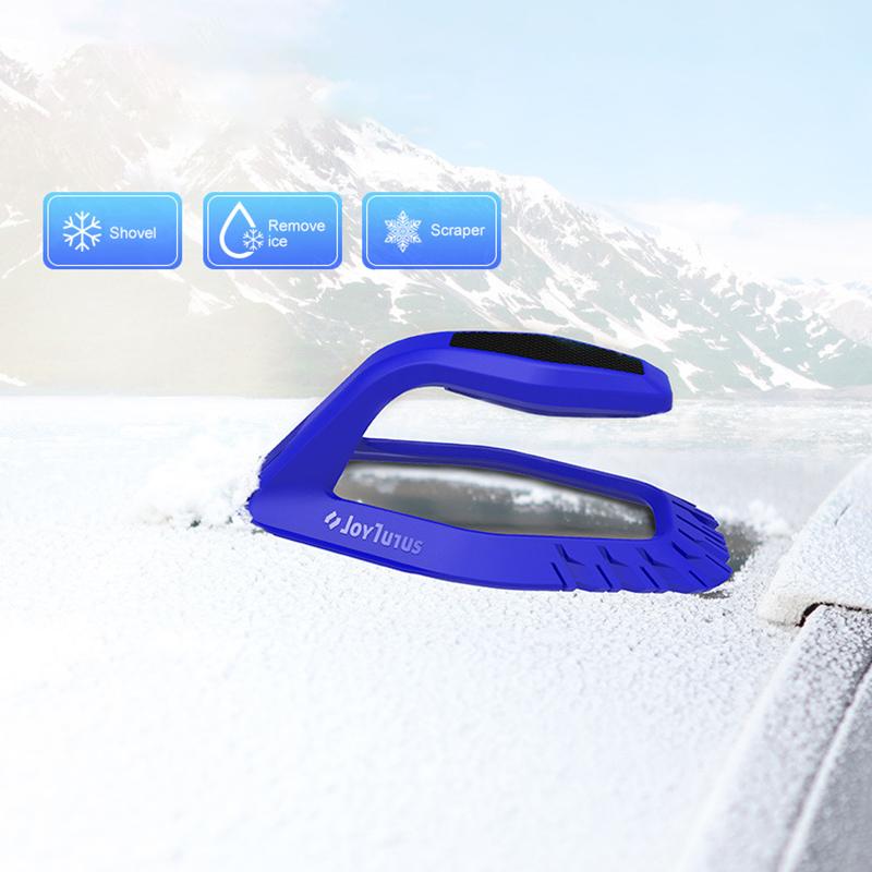 

JOYTUTUS 4-in-1 Car Ice Scraper Windshield Ice Breaker Quick Clean Glass Brush Snow Remover Type A
