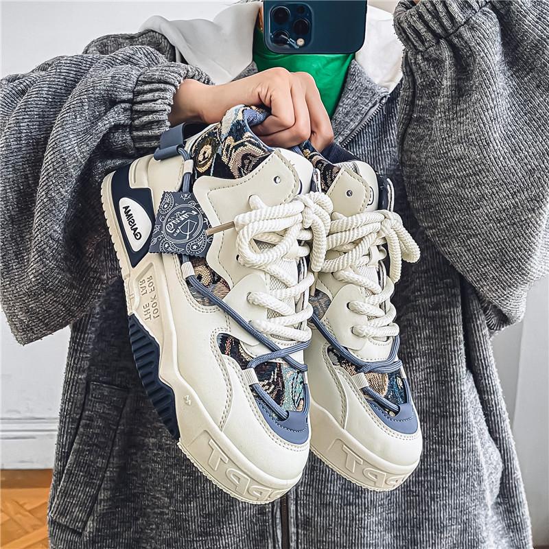 Fashion New Autumn Men's Shoes Men High Top Platform Sneakers for Men Trend Design Skateboard Shoes Sneaker Zapatillas Designer