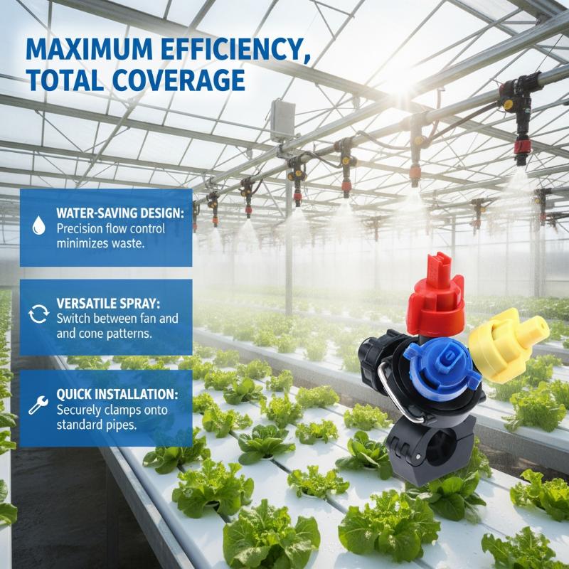 3 Heads Spray Tube Fittings Pipe Clamp Garden Watering Agricultural Sprayer Part