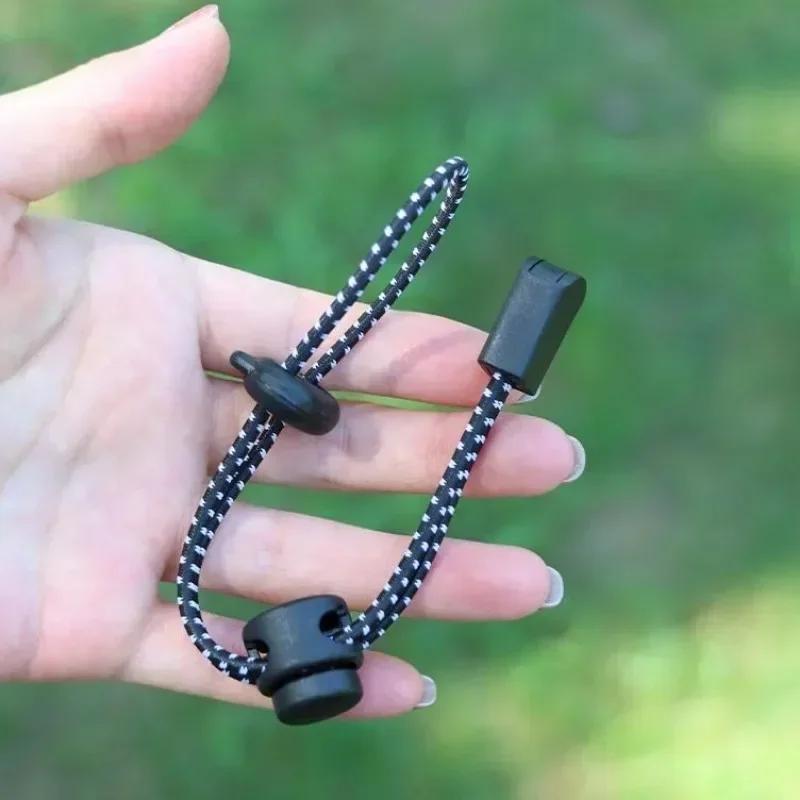 5PCS Backpack Rope Buckle Securing Fixing Hiking Stick Walking Pole Elastic Cord Multitool Hiking Accessories Camping Equipment