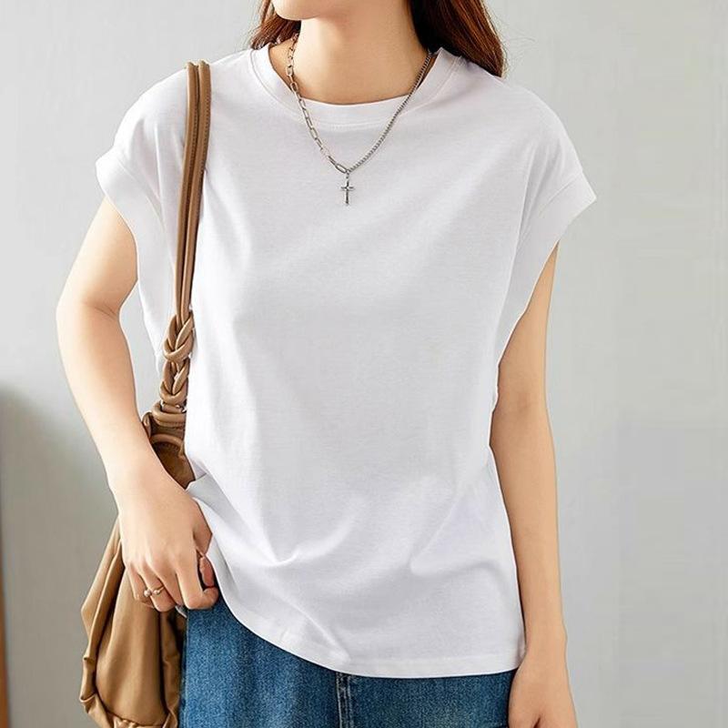 

Летние новинки - тонкие и в западном стиле, универсальные женские топы-безрукавки 3XL белый