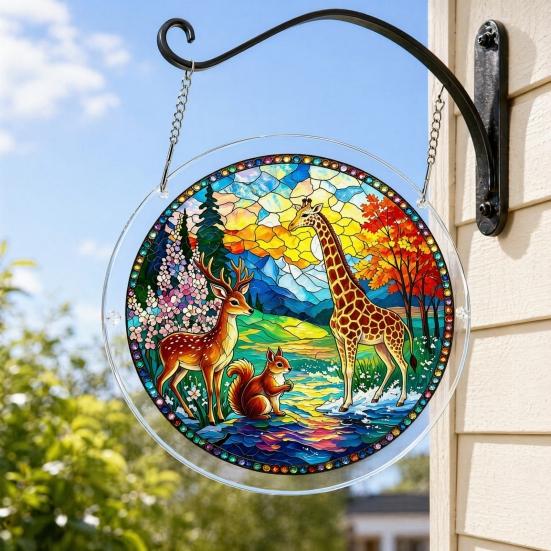 Window Decoration Puzzle Acrylic Suncatcher Colorful Hanging