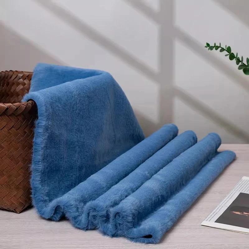 Thickened Plush Fabric 12mm Encrypted Imitation Rex Rabbit Fur Fabric Short Plush Counter Background Fabric, Clothing Fabric