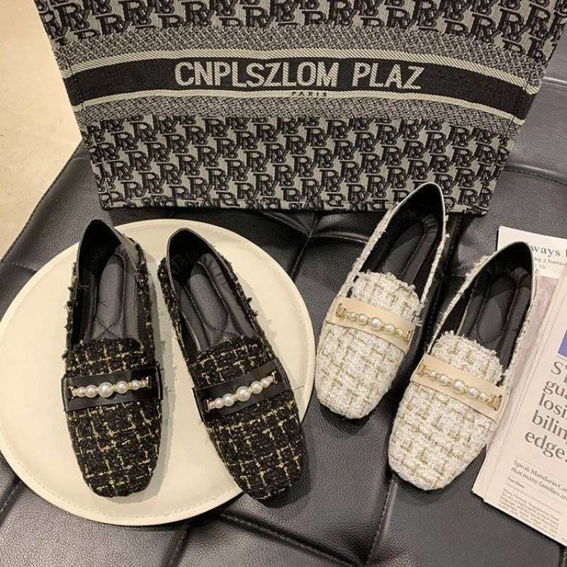 Doudou Shoes Women's Spring and Summer New Flat-bottomed Shallow Mouth Single Shoes Korean Version Lazy Shoes Student Versatile Social Fashion