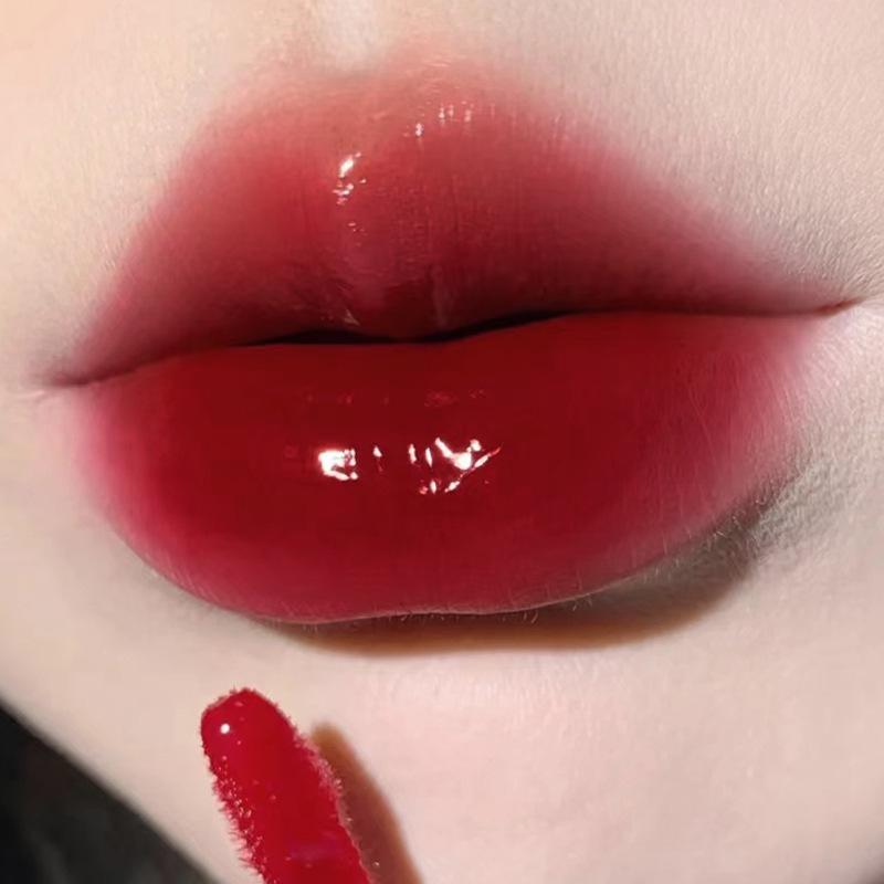 

PinkyFocus Black Crystal Light Mirror Lip Gloss - Cool-Toned Nude Gray Pink Makeup for Students