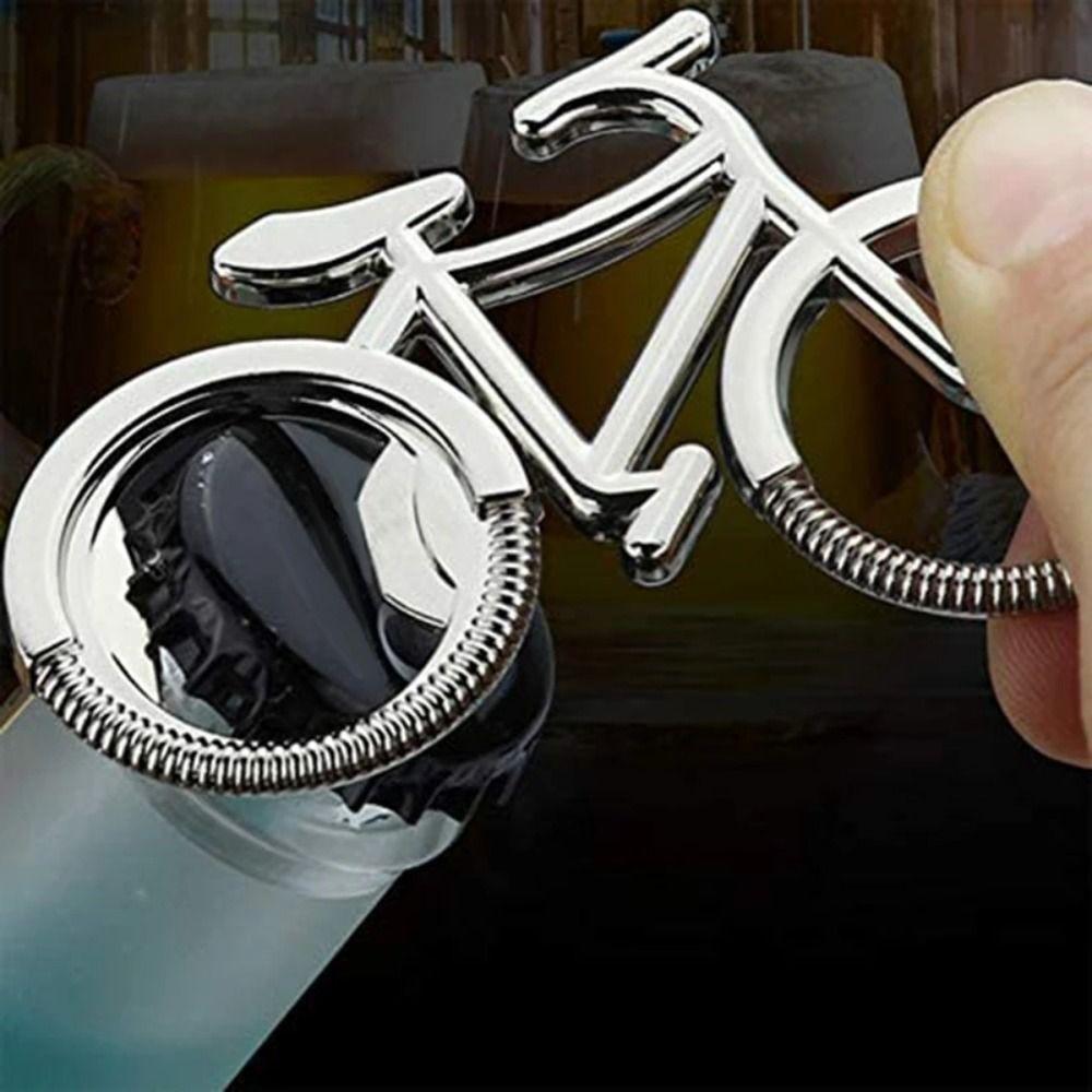 Bike Shaped Bottle Opener Keyring Multifunctional Bike Key Rings Bicycle Keychain  Father's Day