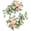 2PCS Artificial Floral Swags Centerpieces Wedding Flower Greenery Arrangements for Table Car Wall Window Arch Home Garden Decor