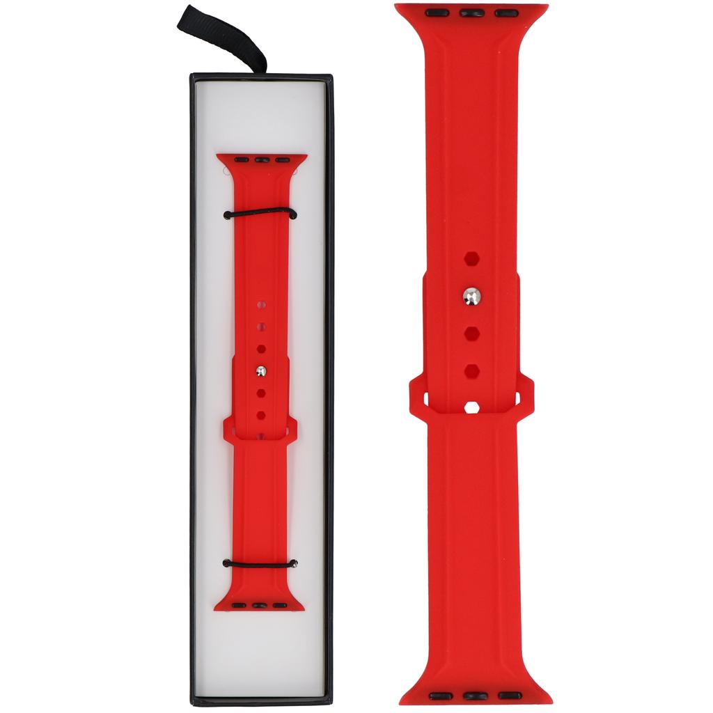 New GlacierX Silicone Synthwave Viper Red Smartwatch Strap for Apple Watch 38/40/41mm Red