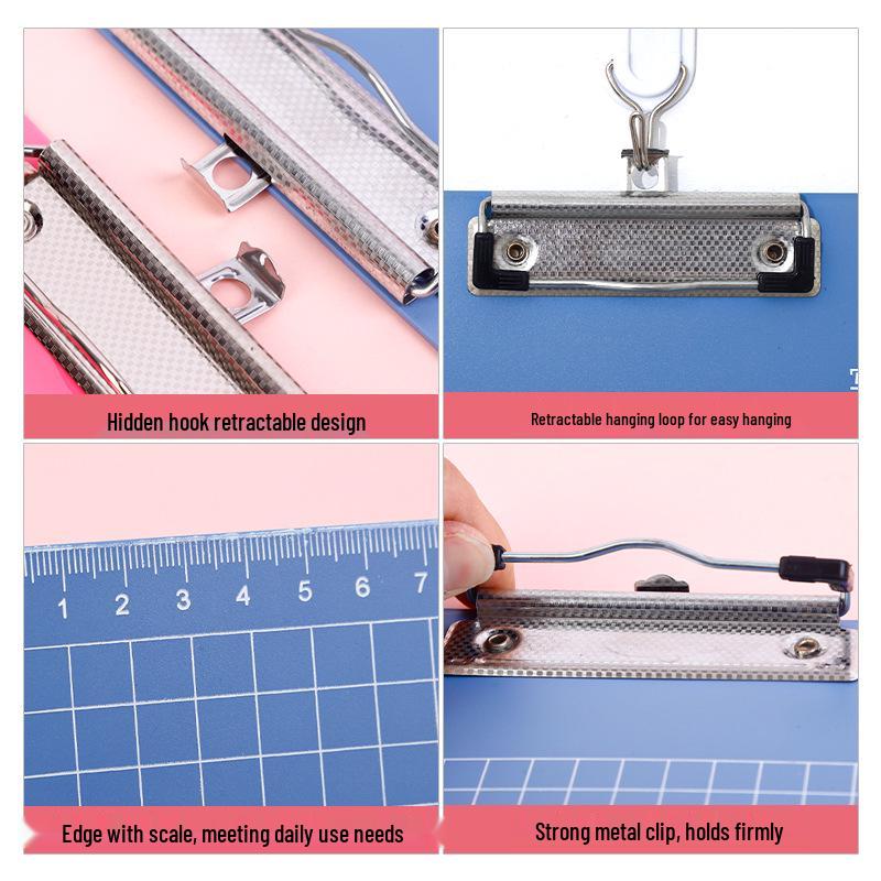 Verdickte Hartplastik-Schreibunterlage mit Klemme