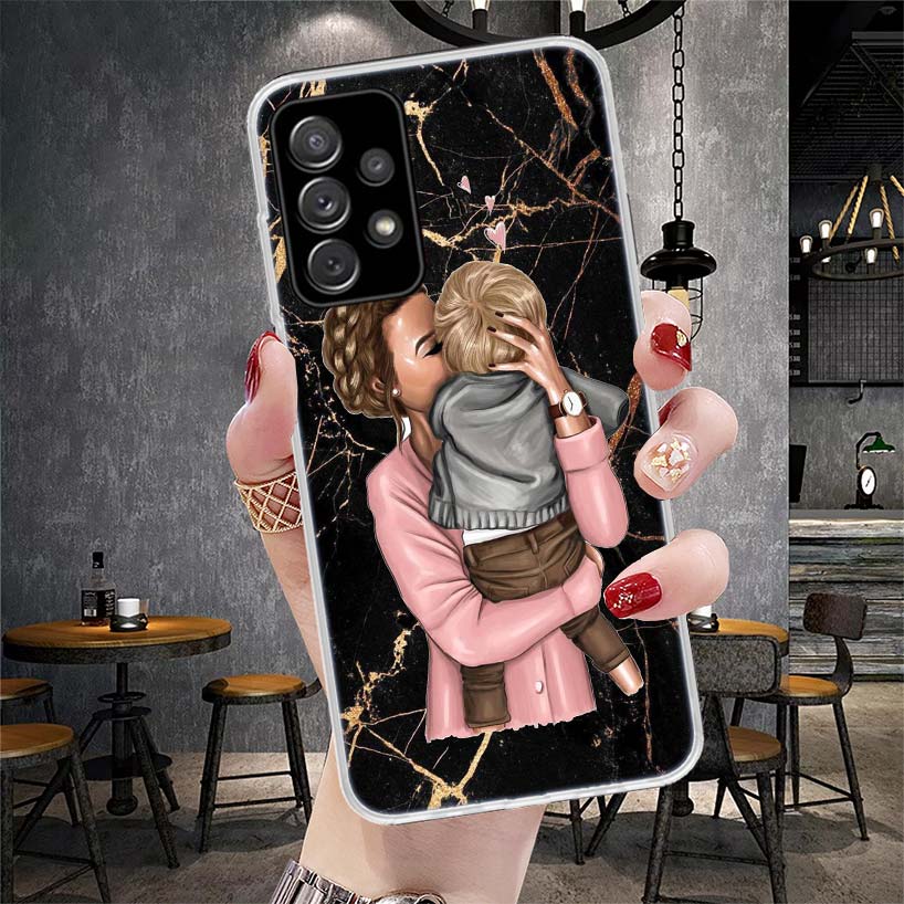 Mom Baby Love Girl Soft Phone Case For Samsung Galaxy S22 S23 S24 S25 Edge S26 Ultra S20 FE S21 Plus + Fundas Coque Galaxy S20 S