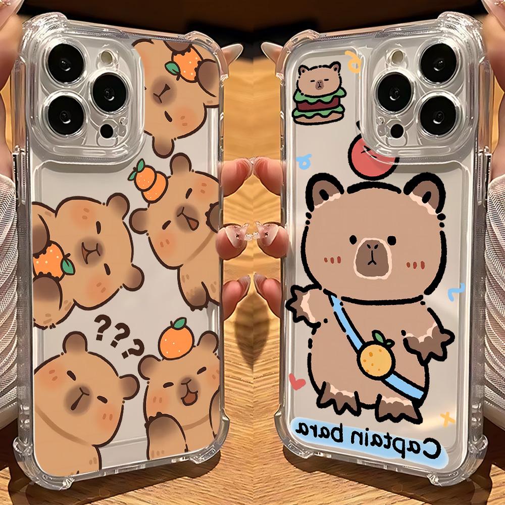 Cartoon Cute Capybaras Case For Samsung A16 A06 A35 A55 A25 A05s A15 A54 A34 A24 A14 A05 A04 A04e A13 A73 A53 4G 5G Cover
