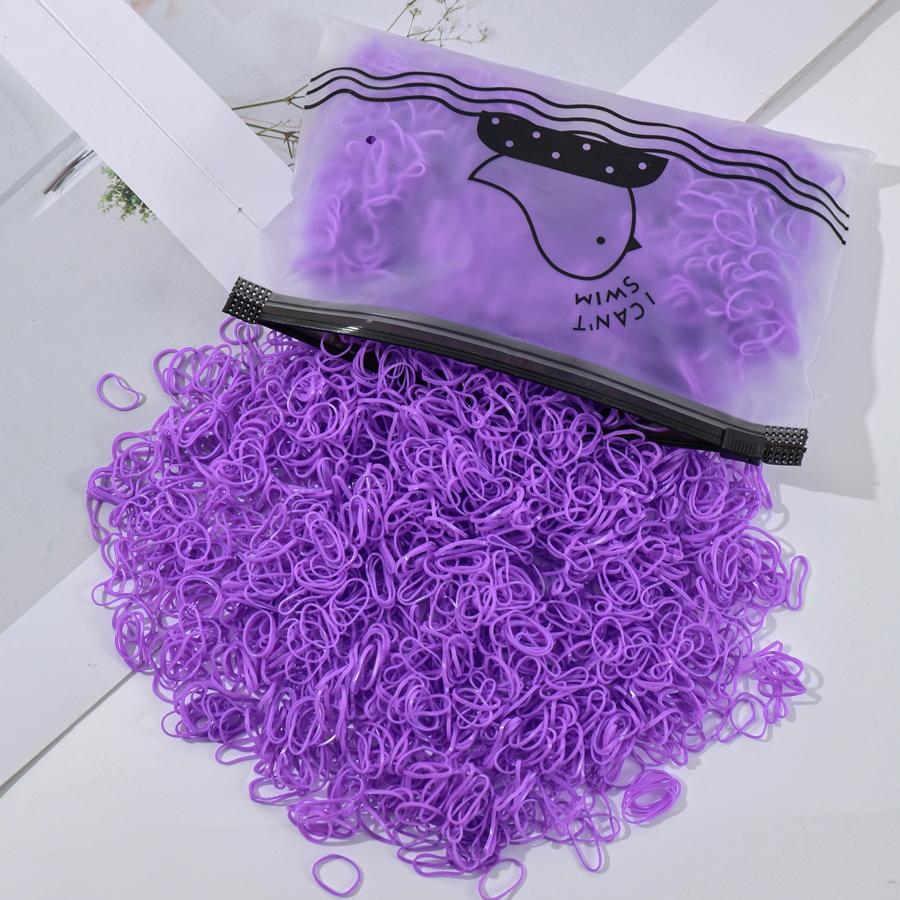 500/1000/2000Pcs Girls Colourful Disposable Rubber Band Hair Ties Headband Children Ponytail Holder Bands Kids Hair Accessories