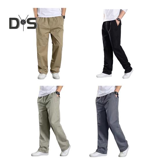 Pánské pracovní kalhoty s kapsami široké nohavice volné cargo kalhoty jednobarevné bavlněné tenké odolné kalhoty streetwear kalhoty pro venkovní turistiku kempování