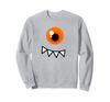Cute Monster Face Orange Eye Halloween Costume Sweatshirt One-Eyed
