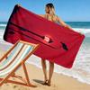 Crimson twilight serenade Print beach towel, quick drying, suitable for travel, outdoor sports, jogging, the beach and swimming, gift