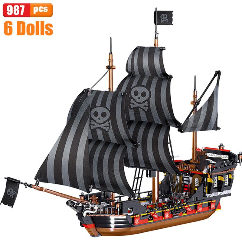 Enlighten Building Block Pirates And Royal Guards Battle Castle 366pcs Educational Bricks Toy For Boy Christamas Gift 310