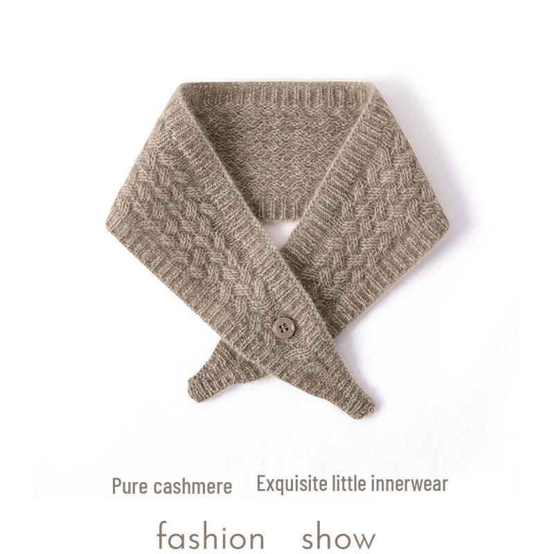 Pure Cashmere Knitted Snood Scarf - Warm, Short, Small Neck Protector, Ideal for Parent-Child Matching