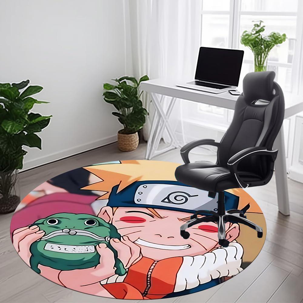 1PC Naruto Office Round Area Rug, Indoor Mat Suitable For Office, Under Office Chairs Bedroom Living Room Home Decor DT1212077
