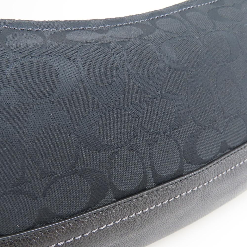 Used COACH Shoulder Bag Signature F24028 canvas/leather black