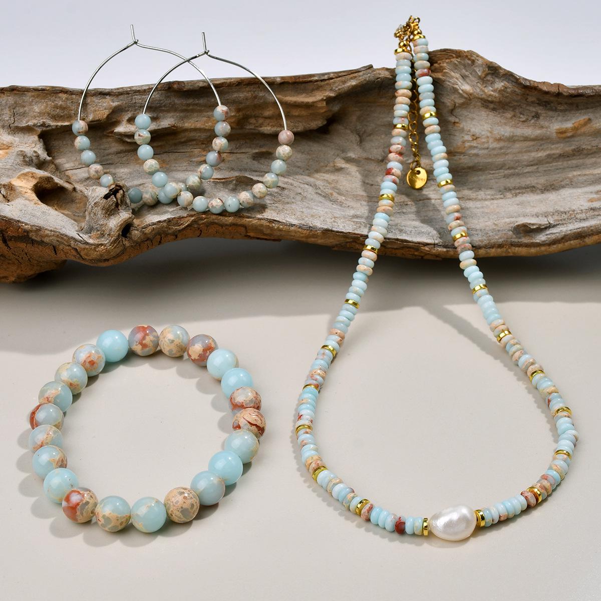 

Китайский новый стиль набор бус из шоушаньского камня для женщин