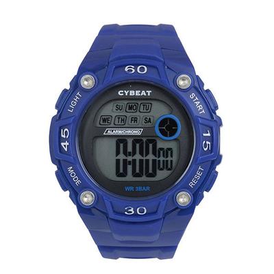 J-AXIS Men's CY15-BL (CYBEAT Digital Watch Sun Flame) Round Watch Blue Digital