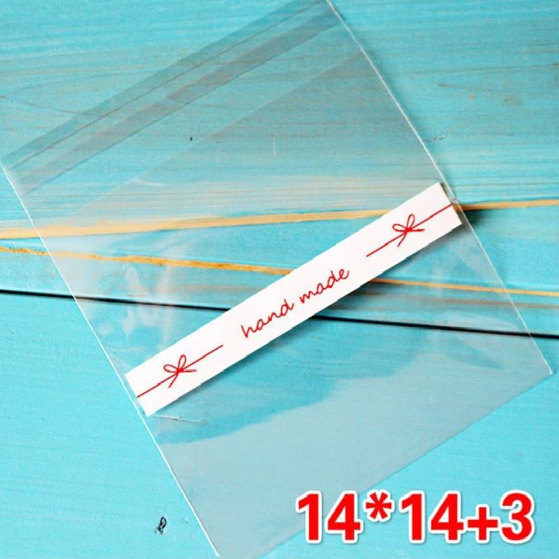 50 Pcs Baking Package Cookie Bag Cartoon Self-sealing Bag Handmade Soap Candy Snack Bag