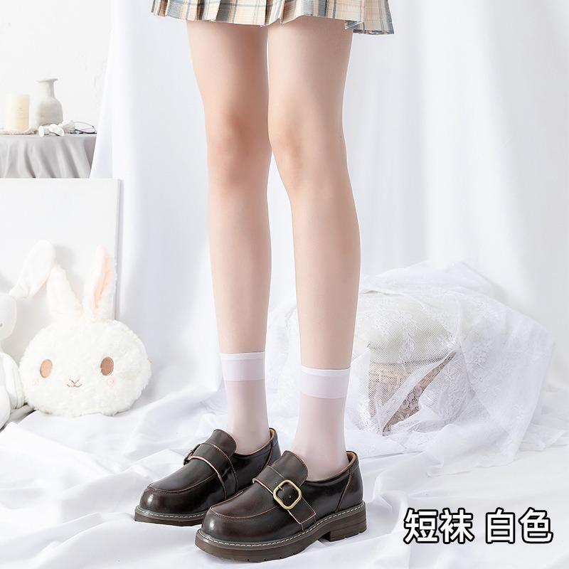 Women Sexy Thin Sheer Stockings Ballet Style Overknee Silk Socks Transparent Crystal Stockings Cosplay JK Girls Thigh High Socks