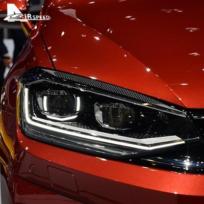 Carbon Fiber for Volkswagen VW Golf 7 MK7 GTI 2013-2017 Car Headlamp Headlight Cover Trim Eyelids Eyebrow Sticker Accessories