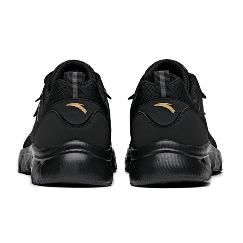 Anta Running Collection Cushioning Slip Resistant Abrasion Resistant Breathable Low Top Running Shoes Men's Black Sneakers 912525514F-1