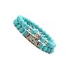 Womens Stone Bracelet Memorable Natural Stone Beads Bracelet Elegant Light Elastic Turquoise Buddha Jewelry Meaningful Beauty